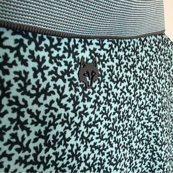 Grayson Golf Performance Polo Stretch Size Medium Green Blue Performance AOP - Picture 6 of 6